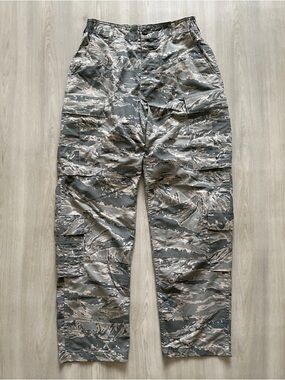 Y2K Camo Pants Digital Tiger Stripe Air Force Combat Trousers Cargo Sz 30R